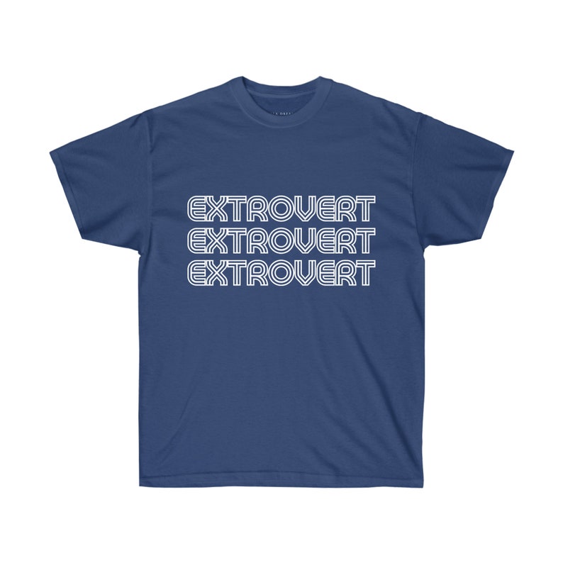 Retro Extrovert T-shirt | 100% Cotton, Vintage Design - Etsy