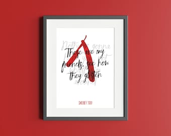 Sweeney Todd - Musical Quote Print - Double Quote