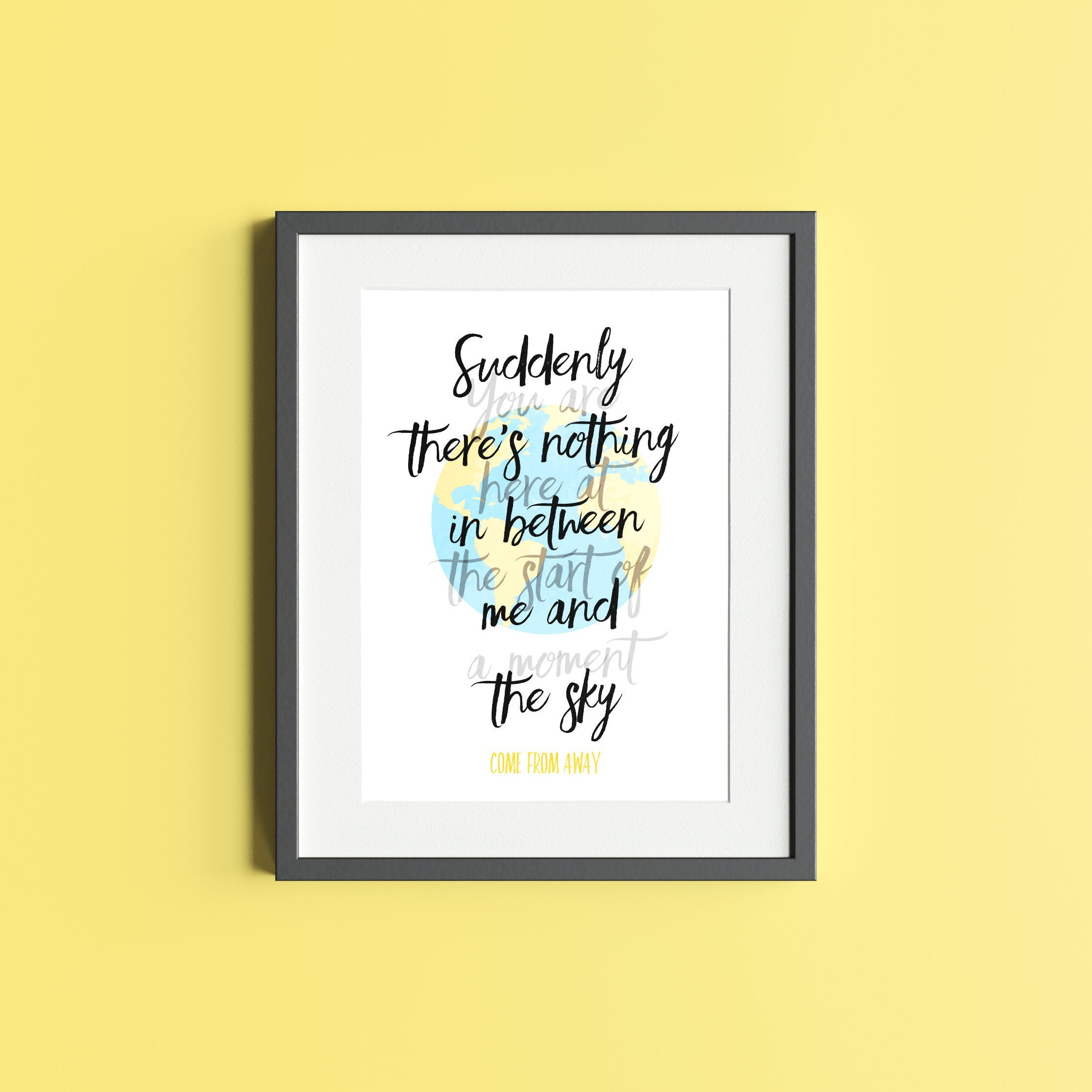 Come From Away Musical Theatre Quote Print Double Quote | Etsy UK