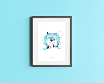 Haarlak - print muzikaal citaat - dubbel citaat