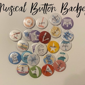 Musical Theatre Button Badges