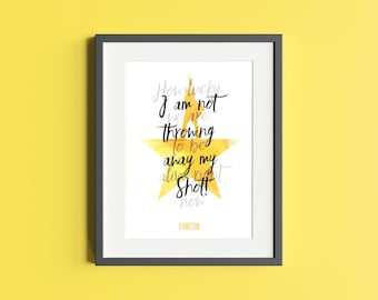 Hamilton - Musical Theatre Quote Print - Double Quote