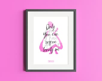 Assepoester - Muziektheater Quote Print - Dubbel citaat