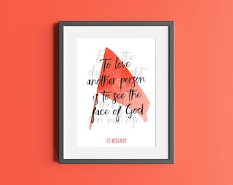Les Miserables - Musical Theatre Quote Print - Double Quote