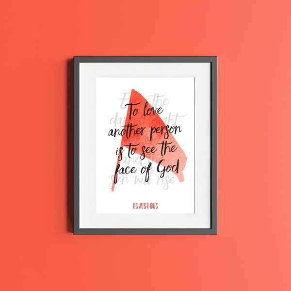 Les Miserables - Musical Theatre Quote Print - Double Quote