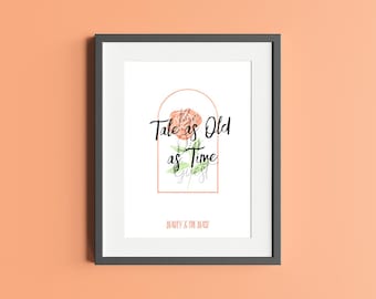 Beauty and the Beast - Musical Quote Print - Double Quote