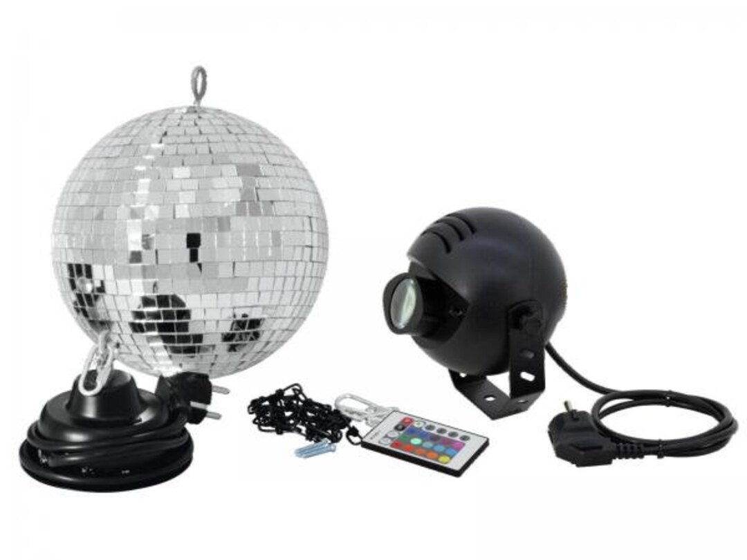 uddybe hjælpe største EUROLITE Mirror Ball Set 20 Cm With LED RGB Spot FB - Etsy