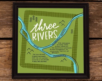 Three Rivers Print