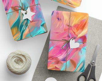 iridescent Gift Wrap, Unique Wrapping Paper, Premium Paper For Wrapping Presents, Luxury Wrapping Paper, Vibrant Gift Wrap