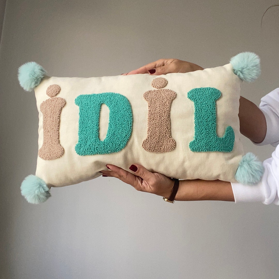 Personalized Baby Name Pillow Custom Pillow Punch Needle Etsy