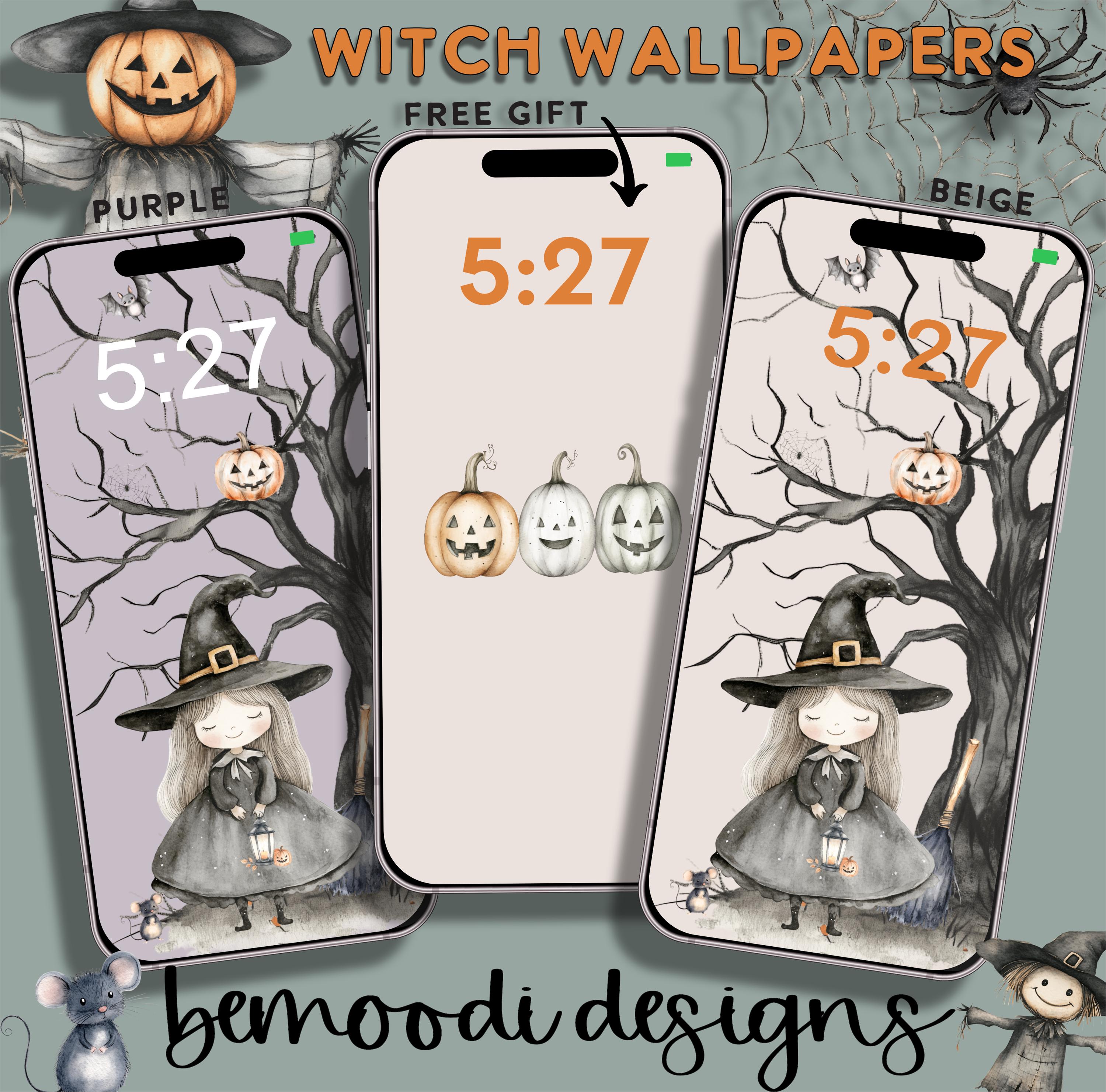 Cute Witch iPhone and Android Wallpaper | High-resolution Backgrounds