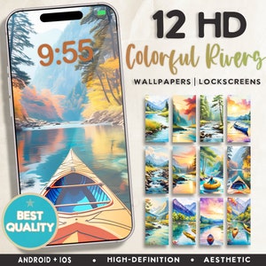 Beautiful River Scene Phone Wallpaper for Homescreen and Lockscreen - High-Resolution Nature Background For Android and IOS