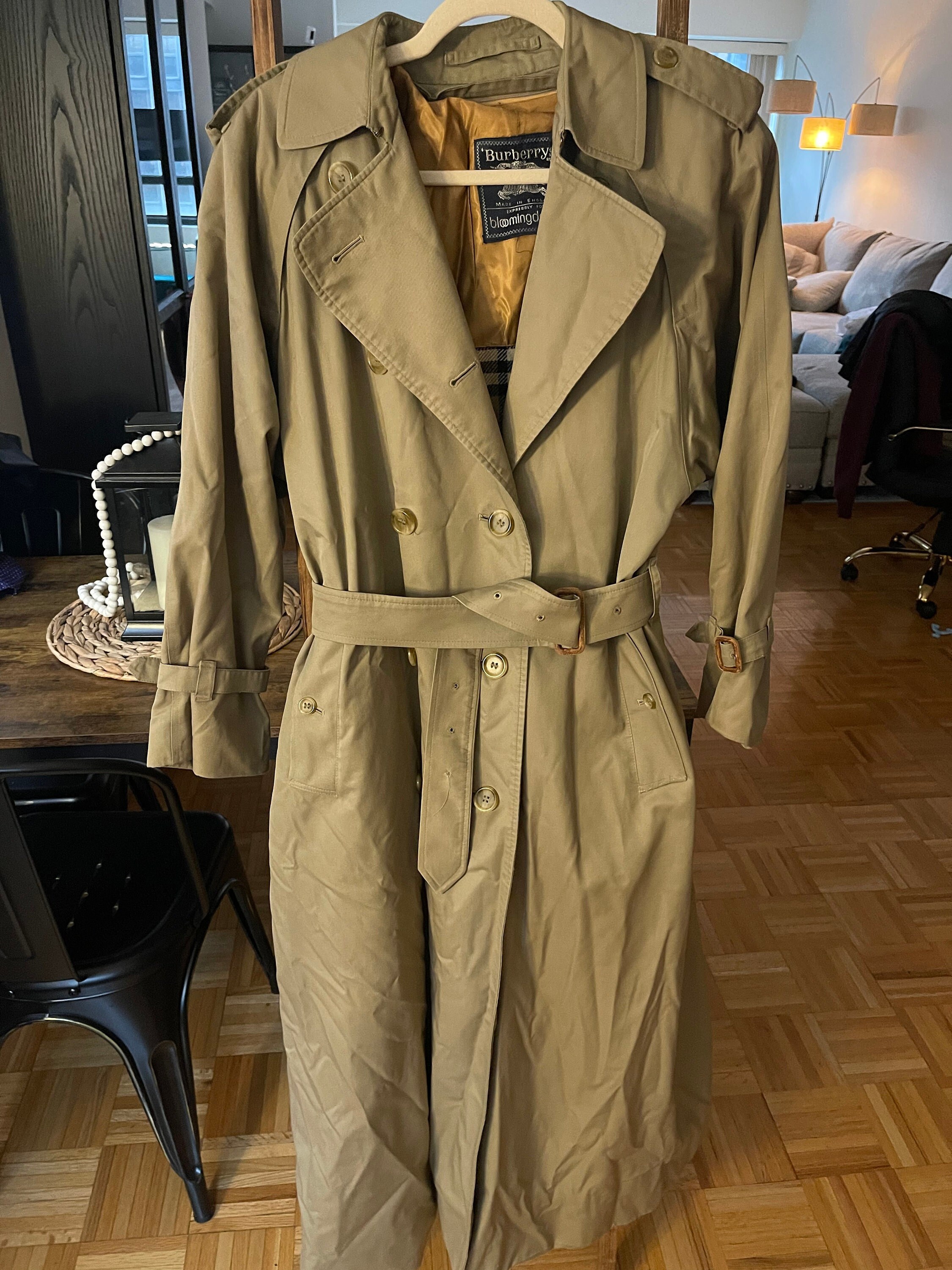 Vintage Burberry Trench Coat Exclusive for Bloomingdales Etsy Ireland