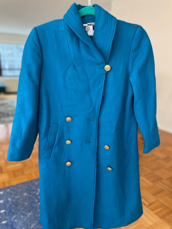 Vintage 80s/90s Blue Wool Peacoat by Young Gallery