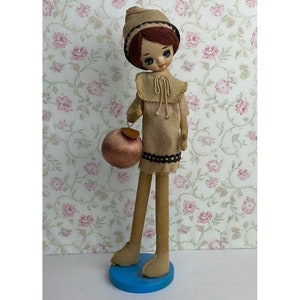 Vintage Bradley Mod Doll with Big Eyes and Brown Hair