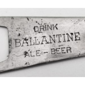 Vintage Ballantine Ale Beer Bottle Opener, Vintage Barware, Collectible Bottle Opener