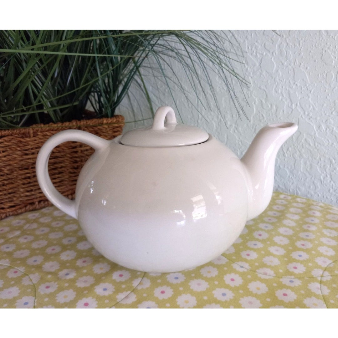 Elegant Himark Cafe Style Large White Teapot Made in Tiawan Etsy