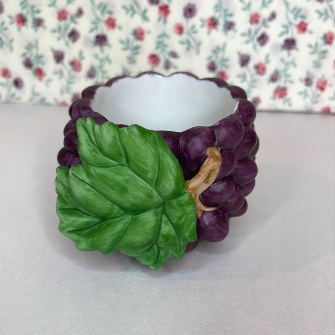 Vintage Ceramic Grape Cluster Harvest Medley Candleholder by Etsy