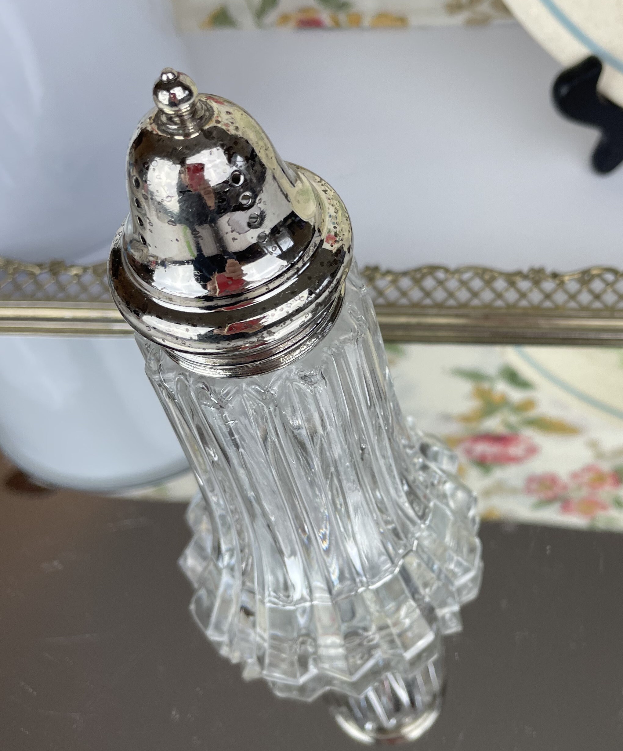 Vintage Sugar Shaker Muffineer Clear Glass Sugar Sifter Etsy