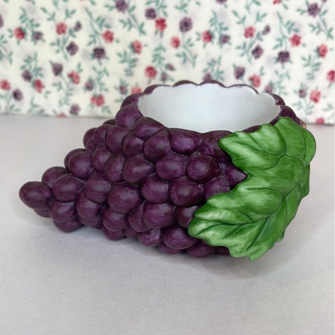 Vintage Ceramic Grape Cluster Harvest Medley Candleholder by Party Lite