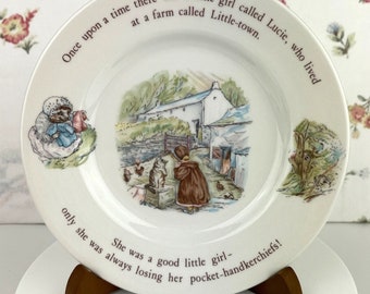 Beatrix Potter Mrs. Tiggy-Winkle Decorative Plate, Wedgwood China, Made in England