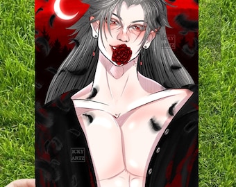 vampire rose lads sylus art print