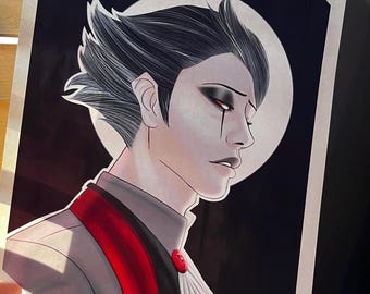 human stolas art portrait print