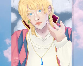 skz  x  howl moving castle felix kpop art print