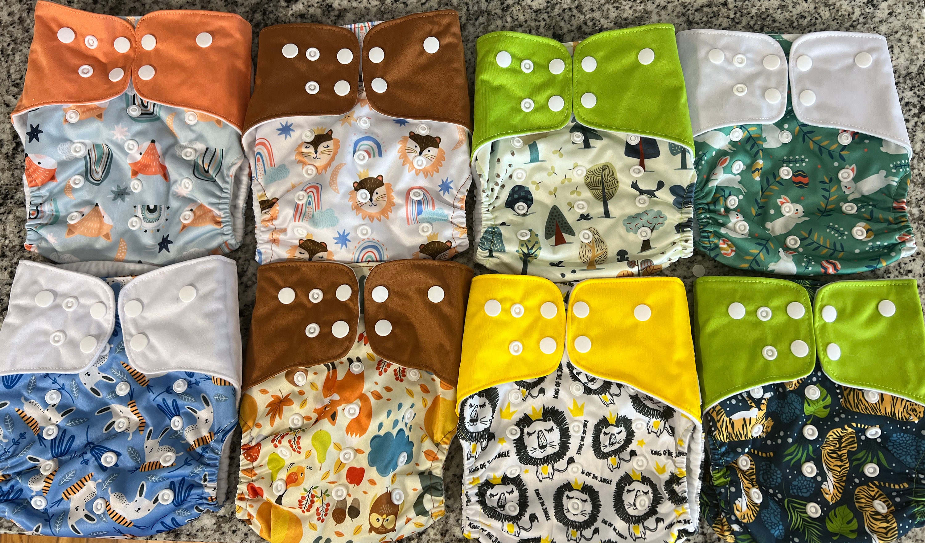 8 Pocket Diapers Adjustable Cloth Diapers. Pocket Diapers Etsy