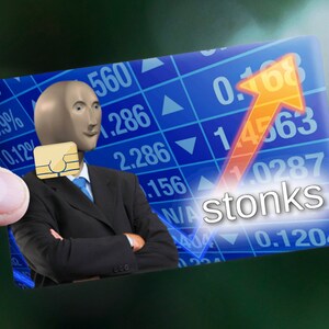 Kreditkartendesign ""Stonks"""