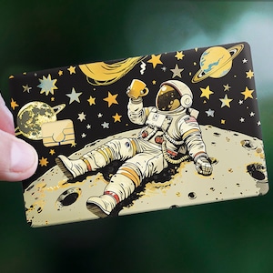 Diseño de tarjeta de crédito "Astronauta Coffee Break II"