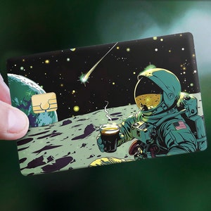 Skin carta di credito "Pausa caffè astronauta"