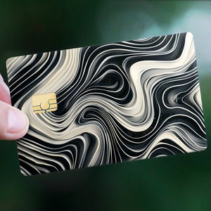 Kreditkartendesign - Black White Waves