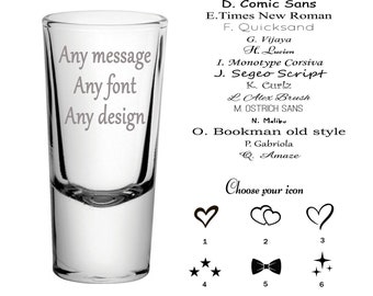 Engraved shot glass