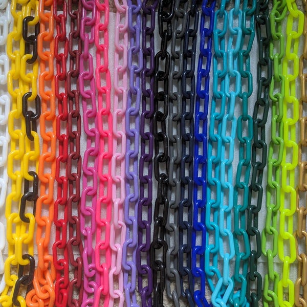 Geitenhalsbanden - 45 cm plastic kettinghalsbanden (3,8 cm schakels) - 15 stuks! BESTE PRIJS-KWALITEITVERHOUDING!!!