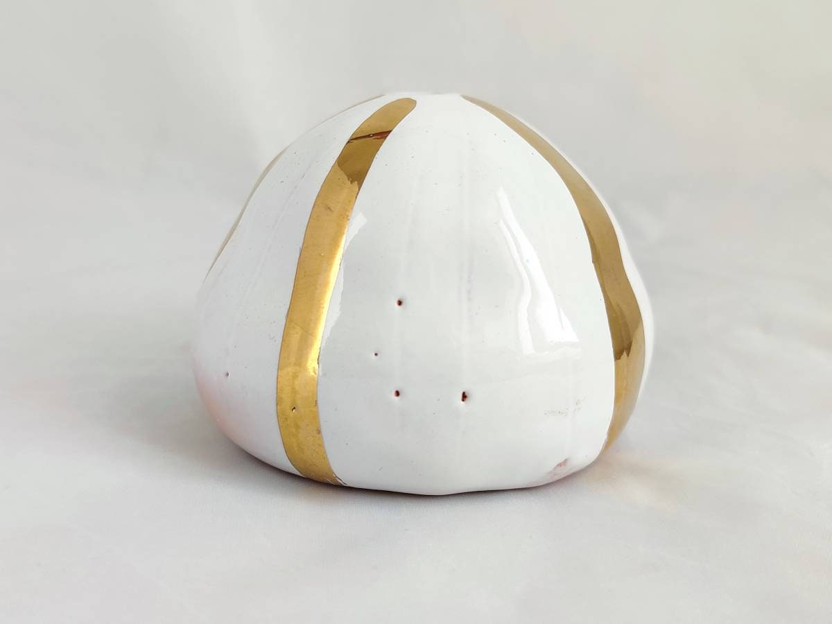 Ceramic Sea Urchin For Home Decor By Handmade in Giens, Oursin de Gift, Blue Azur, Christmas Ornamen