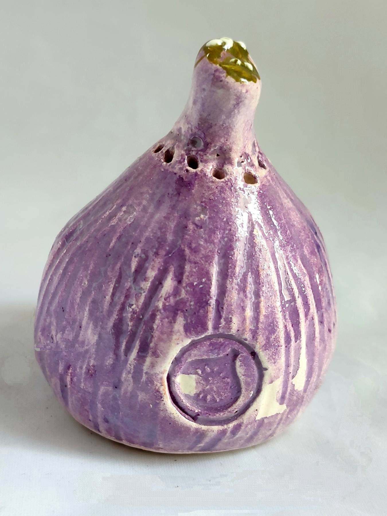 Ceramic Fig For Home Decor By Handmade in Giens, Oursin de Gift, Blue Azur, Christmas Ornament, Médi