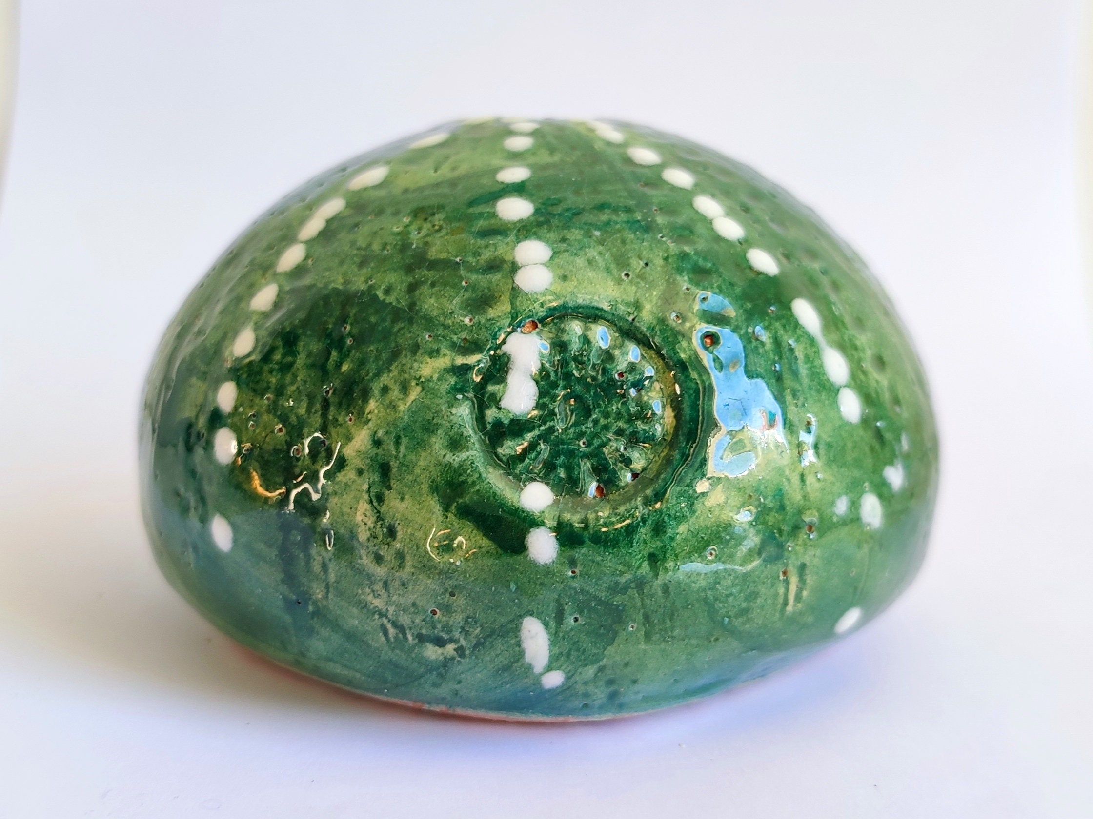 Ceramic Sea Urchin For Home Decor By Handmade in Giens, Oursin de Gift, Blue Azur, Christmas Ornamen