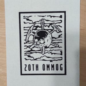 Gótico Industrial EBM Zoth Ommog patch branco de algodão, Skinny Puppy, Punk