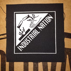 EBM Industrial Nation patch, Zoth Ommog, Skinny Puppy, Velvet Acid Christ, Industrial, Punk