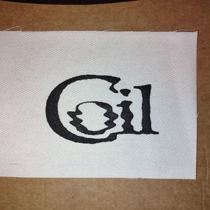 Coil Logo Patch, DIY Screen-Printed Cotton Canvas