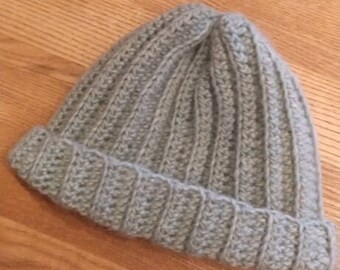 Bonnet Adulte En Laine De Mouton Filée Et Tricoté Main - Taille Unique - Naturel - Fait En France