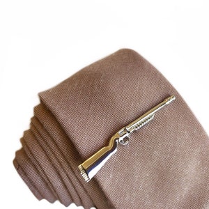 Silver Rifle Tie Clip | Rifle Tie Bar | Unique Tie Clip | Cool Tie Clip | Gifts For Him | Tie Bar | Silver Tie Clip | Tie Clips | Tie Bars