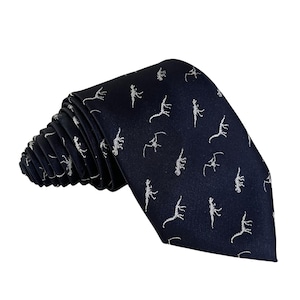 Navy Blue Dinosaur Tie