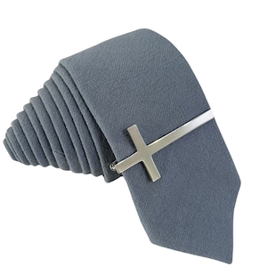 Silver Cross Tie Clip | Men&#39;s Tie Bar