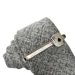 Aces Cards Tie Clip | Unique Tie Clip | Cool Tie Clip | Gifts For Him | Tie Bar | Silver Tie Clip | Tie Clips | Tie Bars | Gifts For Dad