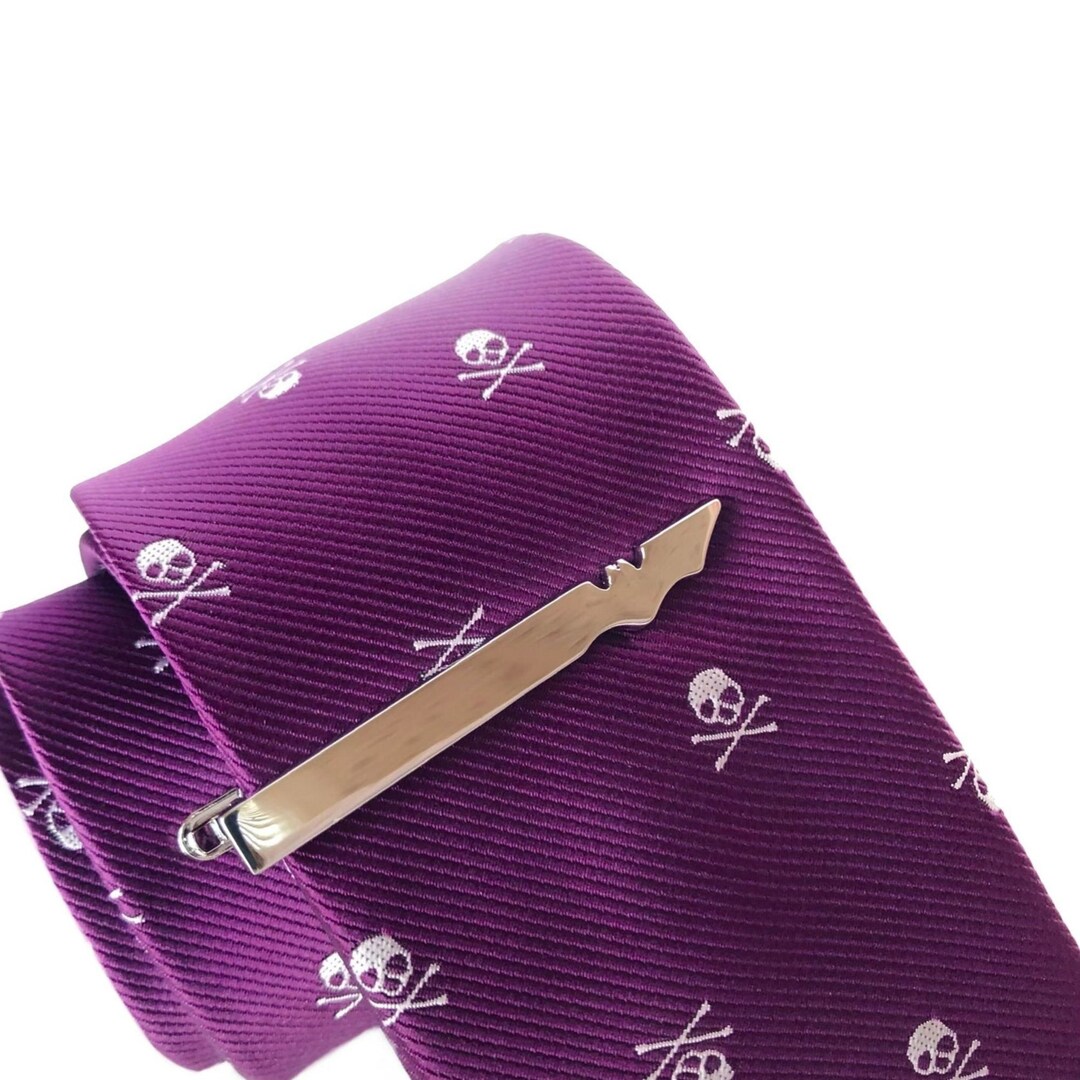 Silver Batman Tie Clip Men's Tie Bar Etsy