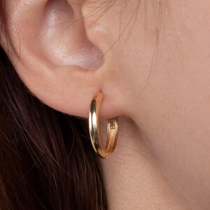 14k Gold Vermeil Hoop Earrings: Sterling Silver, 17mm