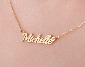 Name Necklace, Initial Necklace, Custom Necklace, Dainty Gold Necklace