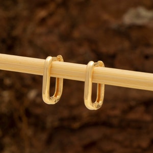Tiny 14k Gold Vermeil Hoop Earrings: Sterling Silver Huggies